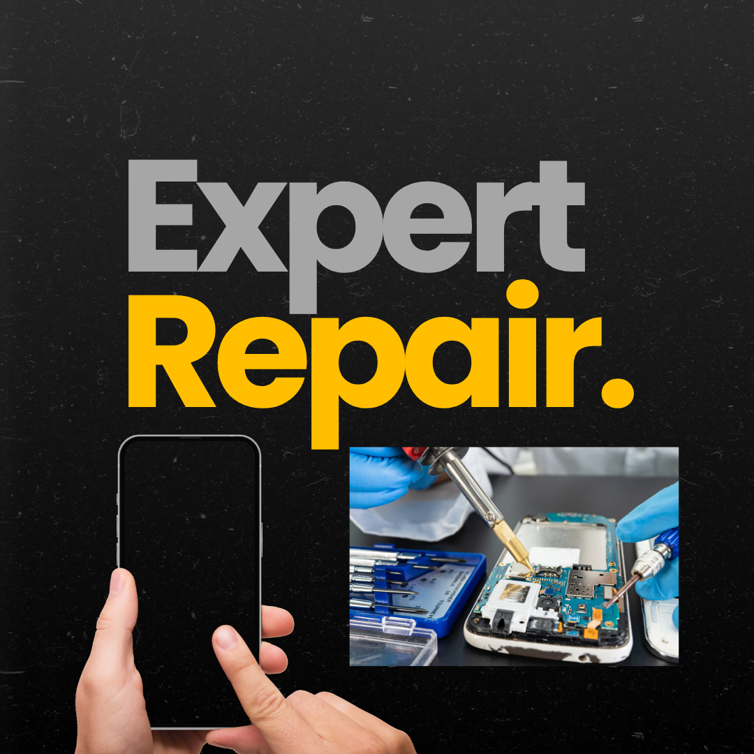Illustration of an expert iPhone repair in progress